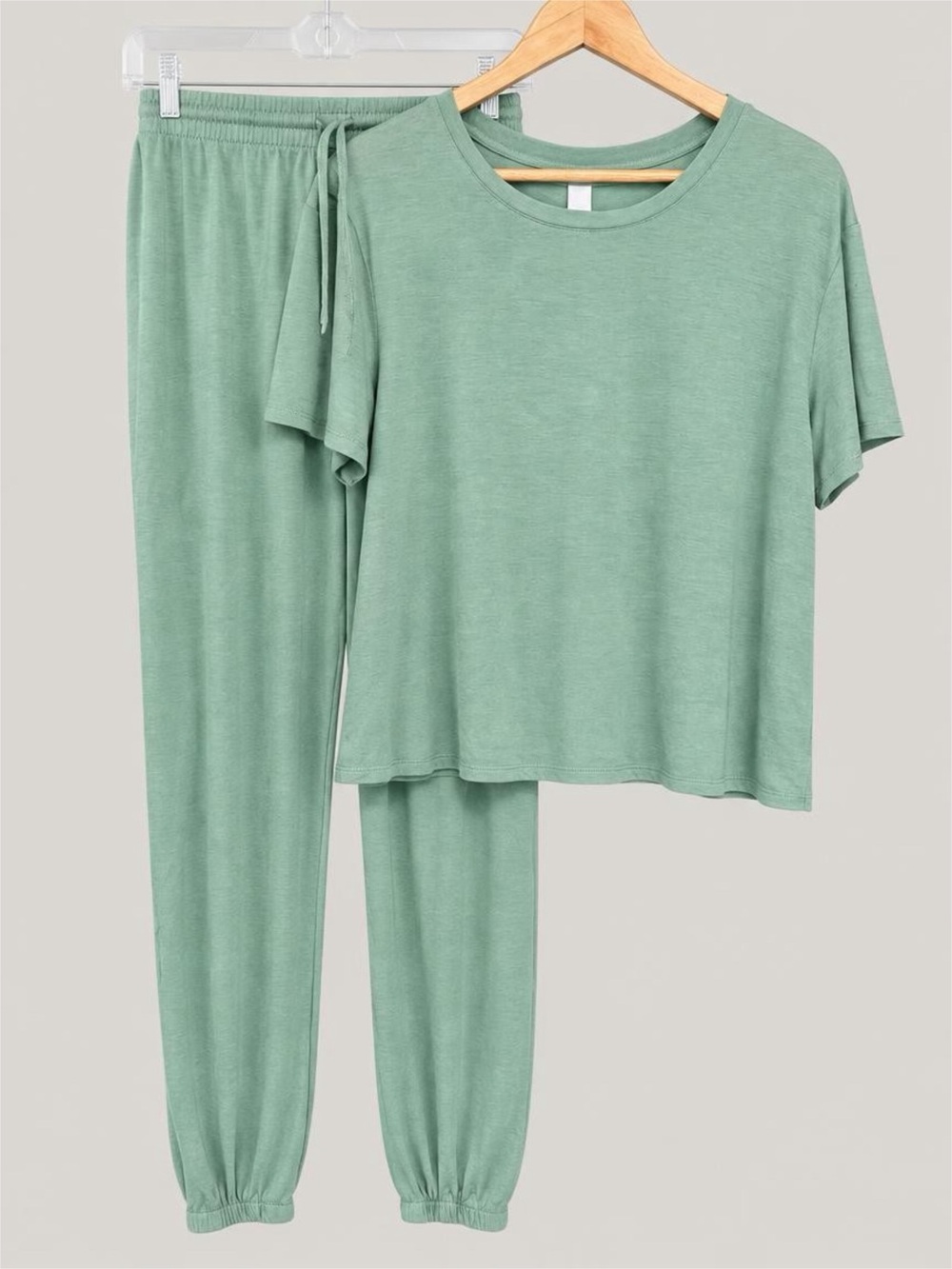 Auden Women’s Short-Sleeve Pajama Set in Sage - XXL